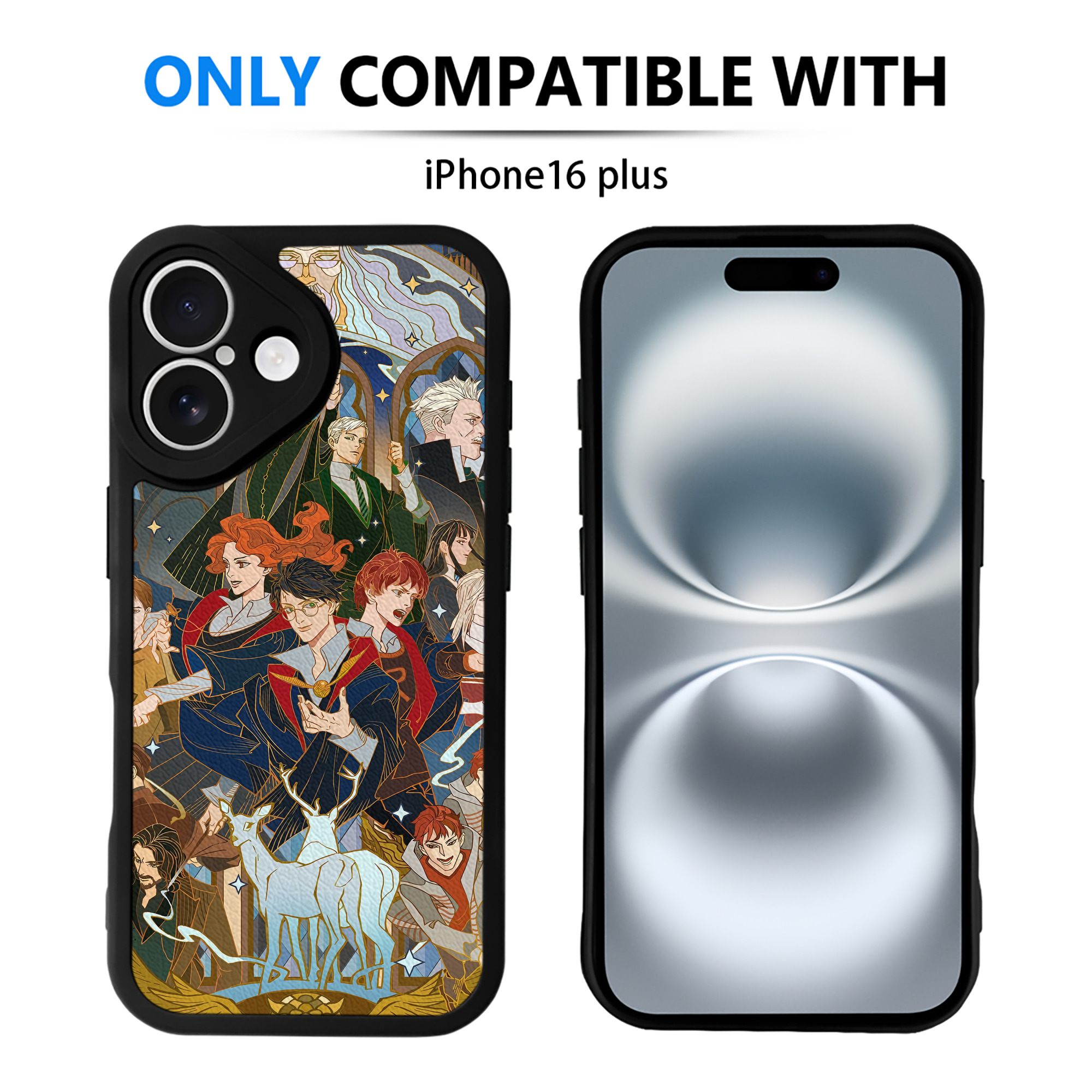 （画像用） Harry Potter ハリー・ポッターシリーズ 【iPhone 16シリーズ対応】シリコンスマホケース（レザー調） 材質：シリコン